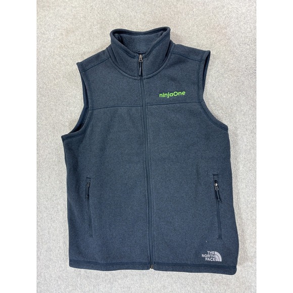 The North Face Fleece Stitched Logo Jacket Vest (Men's Large) Blue - Picture 1 of 11
